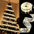 Miniatyrbild 1 av 7: 5m 50 LED Silver Bow String Lights Julgransbelysning för inomhus KLB