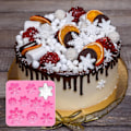 Pikkukuva 8 / 8: 2 kpl 3D-lumihiutale Fondant-muotti Joulu Lumihiutale Silikoni