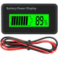 Miniatyrbild 1 av 5: Universal Batterikapacitetsindikator Batteriströmdisplay Testare Voltmeter 12-48V(Grön) KLB