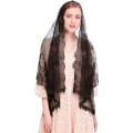 Miniatyrbilde 3 av 5: Katolsk kapellslør spansk blonder blomster Mantilla slør omslag sjal Mace hodeplagg rektangulær form