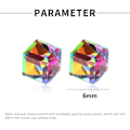 Miniatyrbillede 2 af 5: 4 par vandterningmagneter i diamantfarve, hvid sten, krystalfarve KLB
