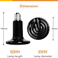 Miniatyrbillede 5 af 8: 100W krybdyr varmelampe glasbeholder keramisk E27 varmelampe dyr krybdyr KLB