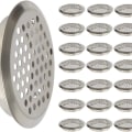 Miniatyrbilde 1 av 6: Pakke med 50 ventilasjonsgitter, ventilasjonshull i rustfritt stål, ventilasjonsgitter, runde