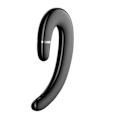 Miniatyrbillede 1 af 8: Bluetooth-hovedtelefoner med ørekrog, headset uden sort
