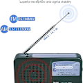 Miniatyrbillede 8 af 8: Bærbar Nødradio Solradio Kurv AM FM Radio med LED Lommelygte USB Port