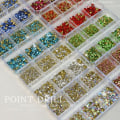 Miniatyrbilde 3 av 5: 2 sett manikyr diamant negl ornamenter med 6 rutenett - 05 lilla