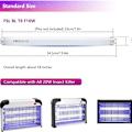 Miniatyrbilde 3 av 5: Insektbeskyttelse FSL T8 F10W BL erstatningslampe for myggdreperlampe, 34,5 cm UV-Rö KLB