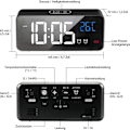 Miniatyrbild 2 av 7: Digital väckarklocka, LED digital klocka bordsklocka med röststyrningsfunktion och