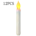 Pikkukuva 3 / 8: 12 kpl LED-tikku-kynttilöitä, liekittömiä pöytäkynttilöitä, paristoilla toimiva Harry