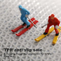 Miniatyrbillede 5 af 5: Tykke azurblå badeværelsesabsorberende gulvmåtter, toiletmåtter, toilet anti-slip måtte