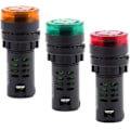 Pikkukuva 4 / 5: Punainen AD16-22SM 22mm LED-merkkivalo Summeri - Punainen