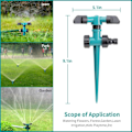 Miniatyrbillede 3 af 7: Pakke med 2 havesprinklere, automatisk plænesprinkler 360 grader