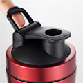 Miniatyrbillede 3 af 5: 25 ounce rustfrit protein shaker flaske i rustfrit stål med rød blanding KLB