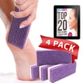 2-i-1 dubbelsidig fotfil i pimpsten, 4-pack
