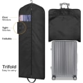 Miniatyrbillede 3 af 5: 3 stk. 60*153cm bryllup smoking håndholdt foldbar jakkesæt cover tøj støv cover støvpose frakke cover hængende opbevaring