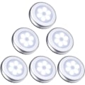 Miniatyrbillede 1 af 6: Nattlys med bevægelsessensor, 6 LED bevægelsessensor lys skab lys, KLB