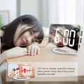 Miniatyrbild 6 av 7: Multifunktionell LED-spegel smink spegel klocka skrivbordsklocka skrivbord automatisk