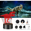 Miniatyrbillede 3 af 5: 3D Dinosaur Natlampe, LED Strip 3D Illusion Lys Dinosaur Gave 16 Farver