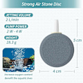 Miniatyrbillede 2 af 5: Akvarie 4CM Luftsten Disk Boble Diffuser Udgivelsesværktøj til Luftpumper Fisketanke Spande Små Damme og DWC Tanke, Sæt med 4 KLB