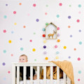 Miniatyrbild 5 av 6: Paket med 10 Färgglada Polka Dot Väggdekaler Självhäftande DIY Barnkammare Sovrum