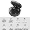 Miniatyrbillede 5 af 8: Bluetooth 5.0 in-ear-hovedtelefoner med opladningsboks, støjreducerende sort