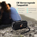 Miniatyrbillede 6 af 6: Svingradio nødradio solradio bærbar med 2000mAh batteri radio KLB