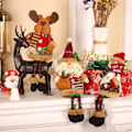 Miniatyrbillede 5 af 7: Siddende julemand, snemand, rensdyr, juledekoration KLB