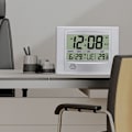 Pikkukuva 6 / 7: Kotiin Suuri Näyttö Digitaalinen Elektroninen Seinäkello Olohuoneen Lämpötilakello (Hopea)