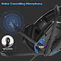 Pikkukuva 5 / 5: Peliheadset, viileät LED-valot, kuulokkeet mikrofonilla, PC