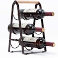 Miniatyrbilde 1 av 5: Flaskeholder for seks flasker, sammenleggbar for oppbevaring, oppbevaring