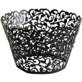 Miniatyrbilde 1 av 5: Cupcake-innpakning Muffin Papirholder Kopper, Mini Kakeformer for Bursdager, Bryllup, Spesielle Anledninger - Svart, Pakke med 100