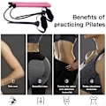 Pikkukuva 5 / 8: Pilates-tankosetti vastusnauhalla, monitoiminen kannettava kotikuntosali vaaleanpunainen