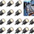 Miniatyrbillede 1 af 5: Sæt med 16 udendørs LED-indbyggede spotlights, IP67 vandtæt, 32 mm, indbygget