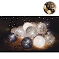 Miniatyrbild 1 av 7: Bomullsboll-Ljusslingor Batteridrivna - 3M 20 LED Boll-Ljusslingor