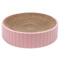 Miniatyrbilde 1 av 5: Rund skrapebrett for katter hvitt: slitesterk rosa skrapematte KLB