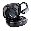 Miniatyrbillede 1 af 6: Bluetooth sports-hovedtelefoner, 60 timer med opladningsetui, LED-display, ENC HD