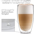Miniatyrbild 4 av 7: Glaswerk Design Latte Macchiato glas (1 x 450 ml) - dubbelväggiga glas KLB