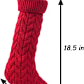 Miniatyrbillede 2 af 6: Pakke med 4 18,5 Strikket Klassiske Store Jule Strømper KLB