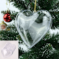 Miniatyrbillede 8 af 8: 10 stk. 3,94 tommer gennemsigtige, genopfyldelige julekugler i plast til gør-det-selv-pynt