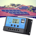 Miniatyrbilde 2 av 8: 40A blå kontroller, automatisk PWM LCD ladekontroller PV KLB