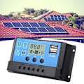 Miniatyrbillede 2 af 8: 40A blå controller, automatisk PWM LCD-laderegulator PV KLB