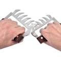 Miniatyrbillede 4 af 8: Kødhandler Shredder Claws sæt med 2, kødkroge i mahognifarvet KLB
