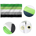Miniatyrbillede 7 af 8: 90*150cm No Romantik Flag - Farvefast - Canvas Header og Dobbelt