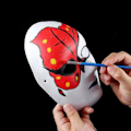 Miniatyrbillede 6 af 8: 5 stk. DIY hvid maske til maling nem blank papirstil 1 KLB
