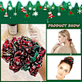 Miniatyrbillede 4 af 5: Jule Scrunchies til Hår Scrunchie Holder Ponytail Elastikker KLB
