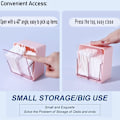 Miniatyrbillede 3 af 5: Bomuldskugleholder Bokse til Rose Bomuldskugler, Ekskl. Andre Genstande, Swabs, Rounds, Floss, Dispenser Container Box med 2 Rum, Organizer