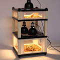 Miniatyrbillede 3 af 8: Reptillampe skærm, keramisk varme UVA/UVB 5,5 tommer KLB
