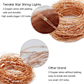 Pikkukuva 2 / 5: 100 LED 32.8ft Fairy Copper String Lights USB Powered KLB