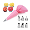 Miniatyrbilde 1 av 4: Konditormunnstykker, 8 deler rustfritt stål DIY-sett, 6 munnstykker, 1 sprøytepose, 1 kobling, DIY-sett for kakedekorering