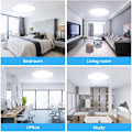 Pikkukuva 4 / 5: 80W himmennettävä LED-kattovalaisin, pyöreä paneelikattovalaisin, säädettävä kirkkauslämpötila 2700K-6500K, Ø48cm, valkoinen kolminkertaisesti suojattu reuna KLB